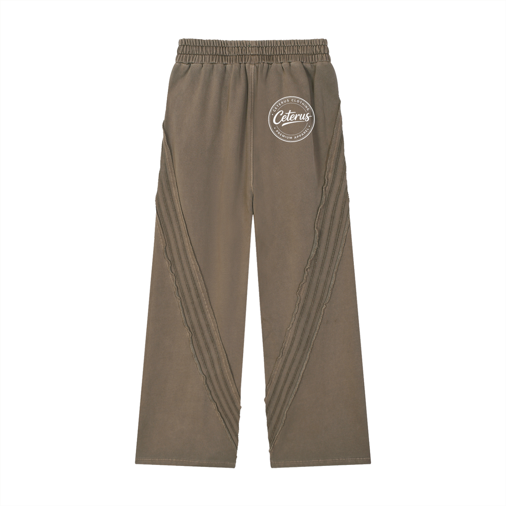 Snow Washed Tape Raw Edge Sweatpants
