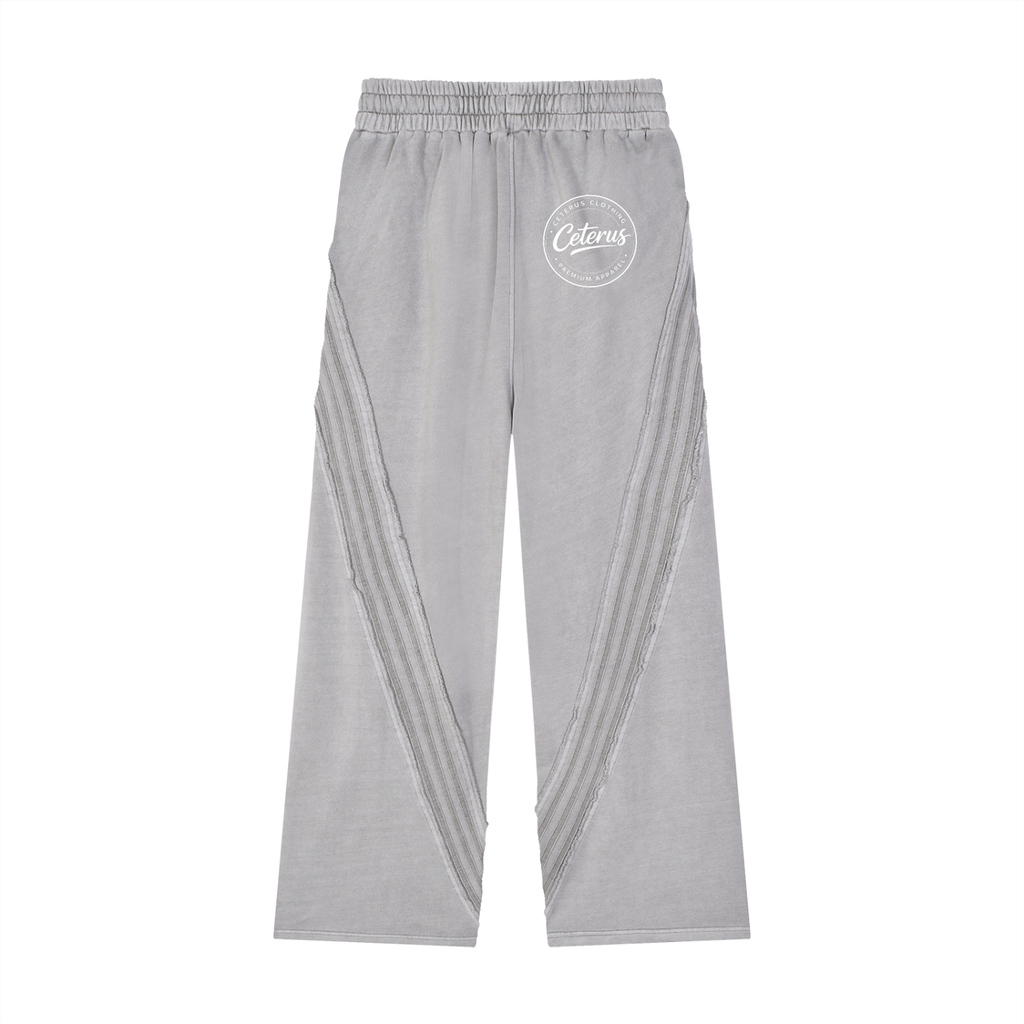 Snow Washed Tape Raw Edge Sweatpants