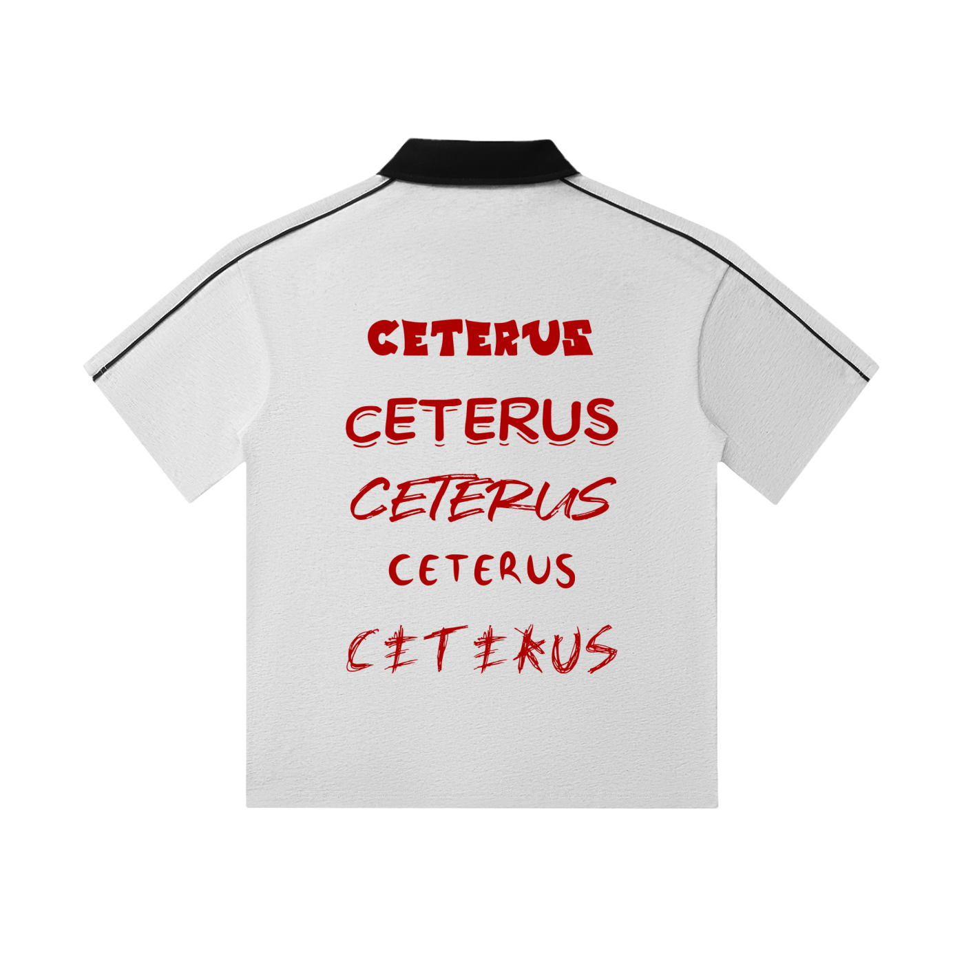 Contrast Collar Short-Sleeve Polo Shirt