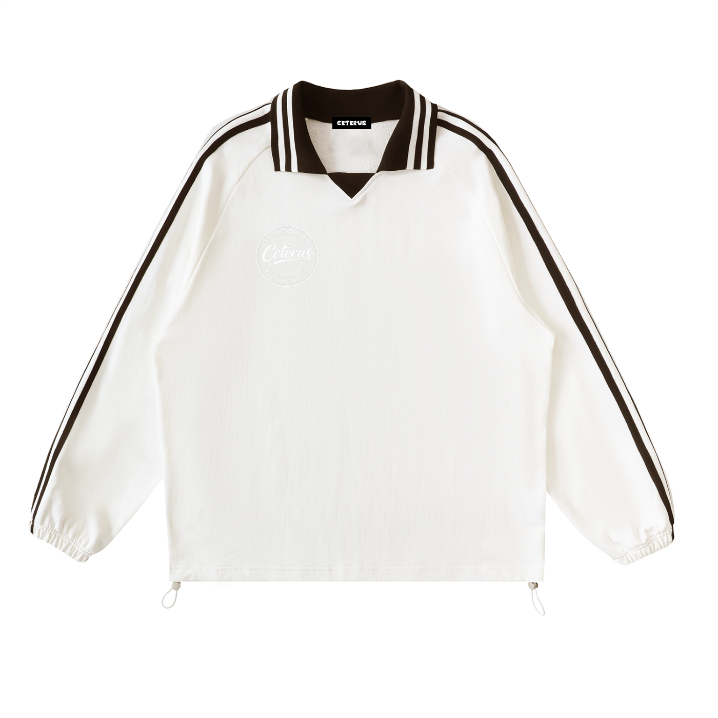 Ceterus striped Lapel Collar Sweatshirt