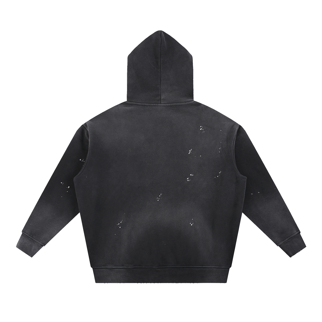 Vintage Washed Frayed Hoodie