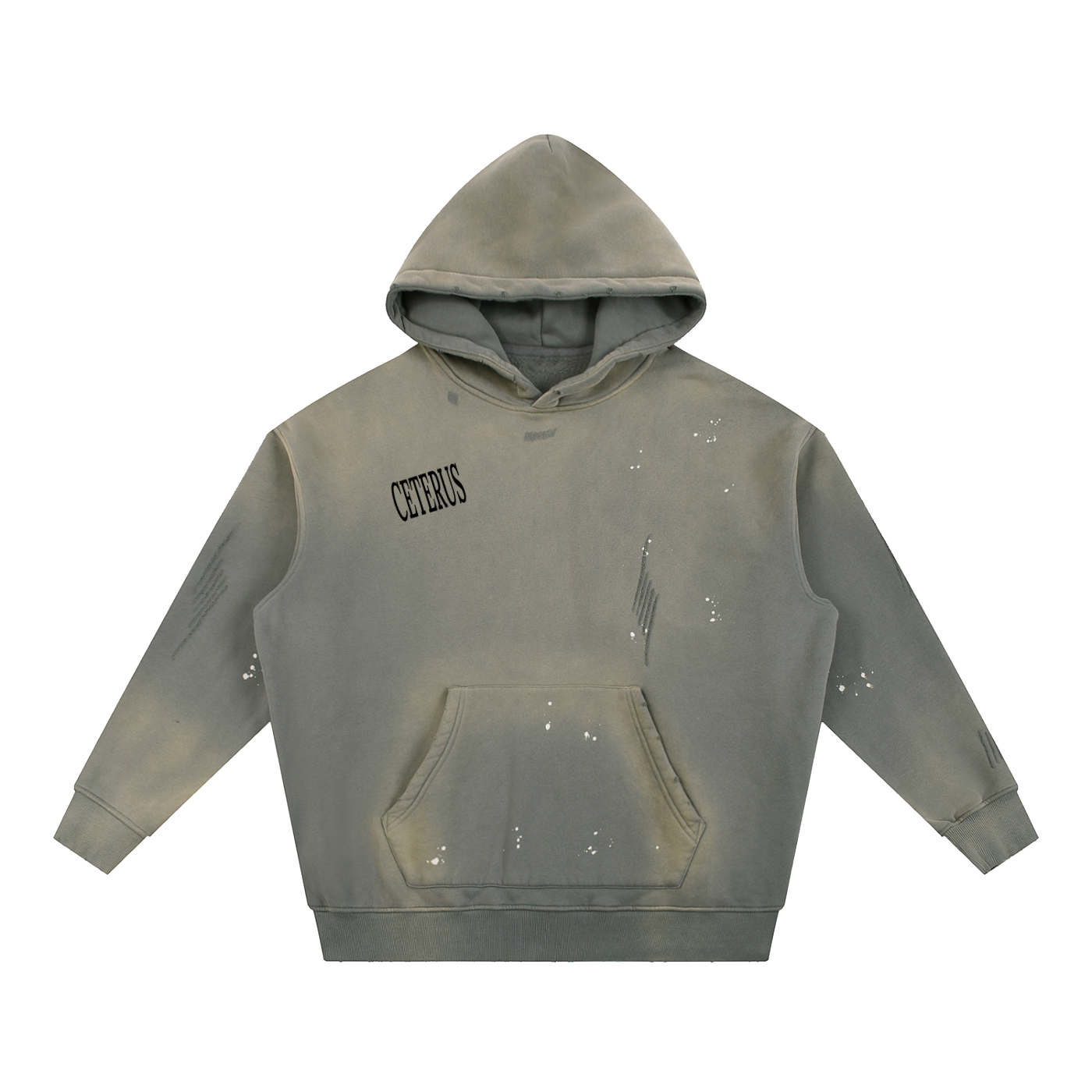 Vintage Washed Frayed Hoodie