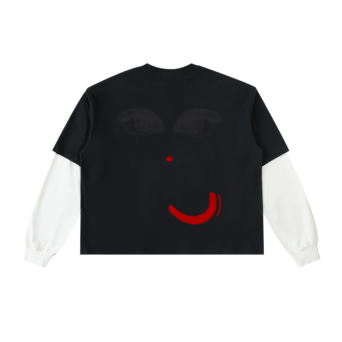 Layered Contrast Sleeve Cotton T-Shirt