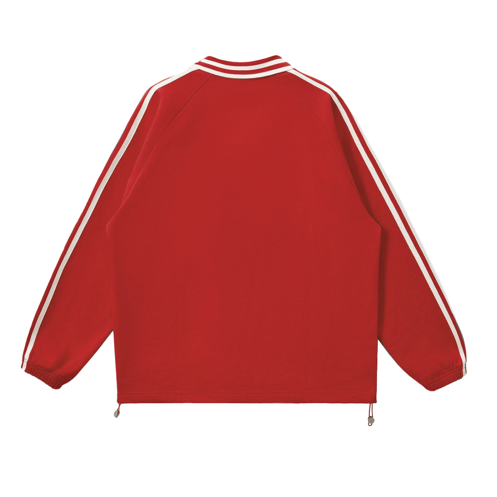 Ceterus striped Lapel Collar Sweatshirt