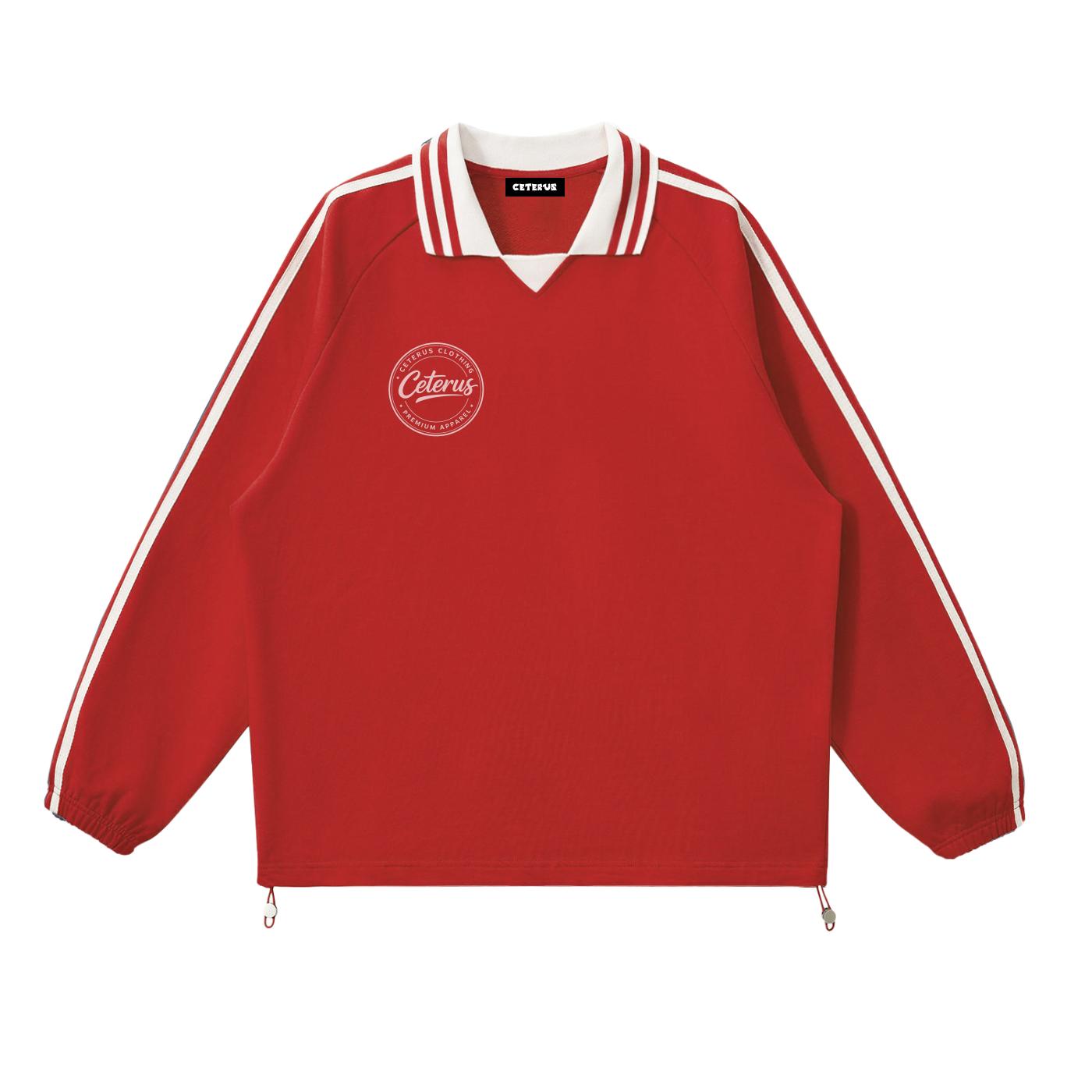 Ceterus striped Lapel Collar Sweatshirt