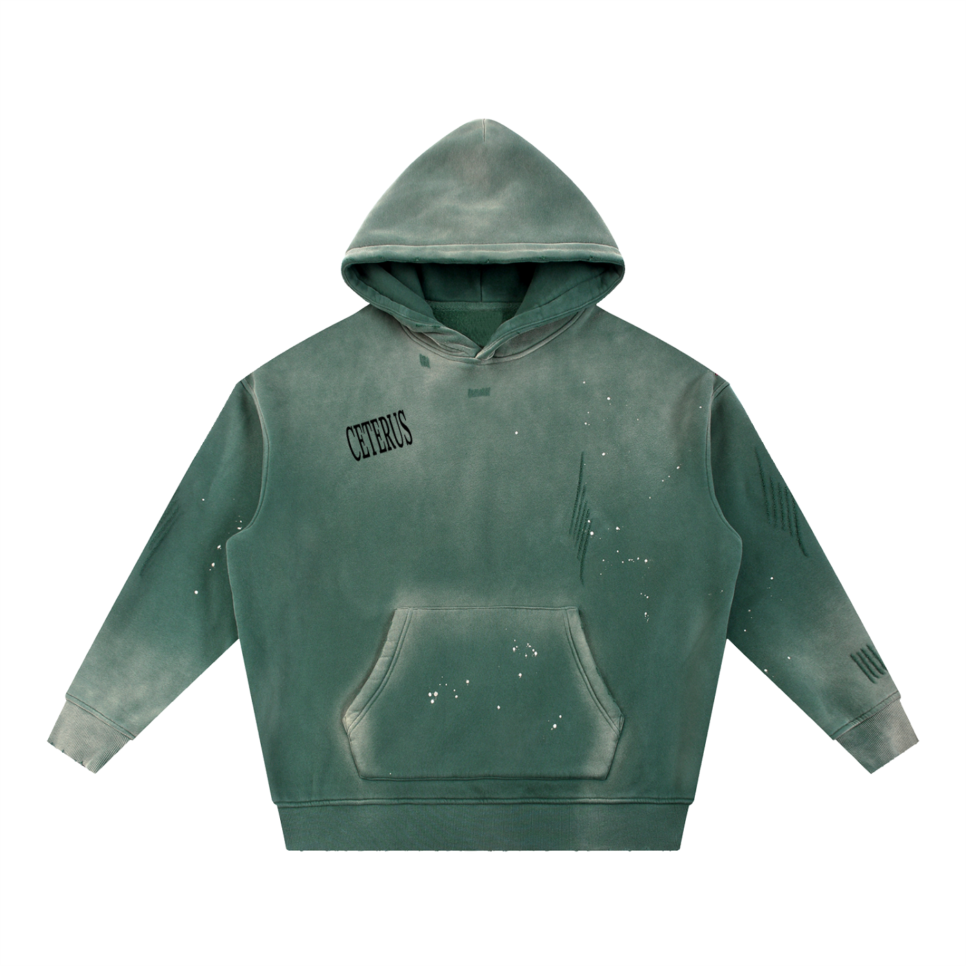 Vintage Washed Frayed Hoodie