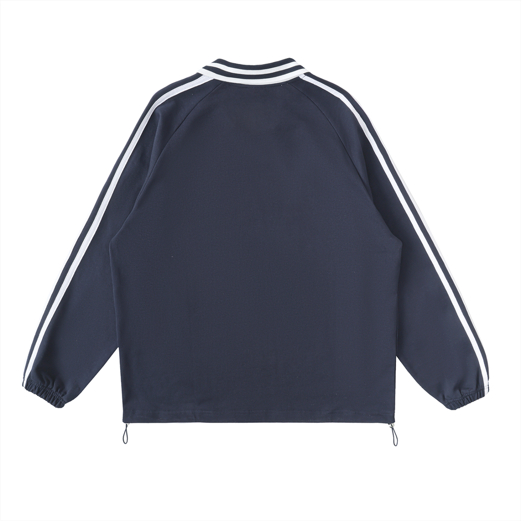 Ceterus striped Lapel Collar Sweatshirt