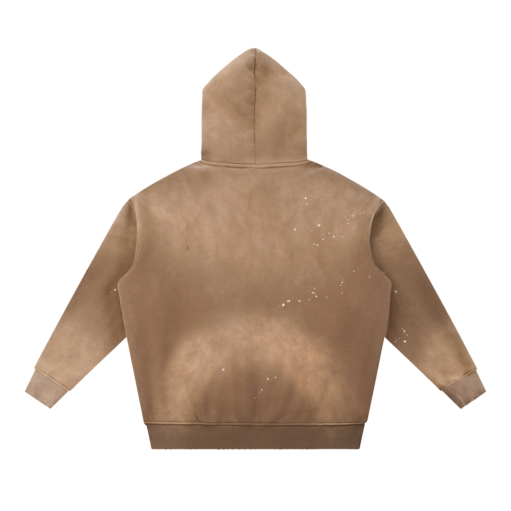 Vintage Washed Frayed Hoodie